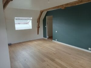 Pose de parquet dans une chambre à coucher